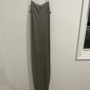 Silence the noise urban long silver gown